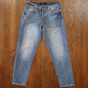 Lucky Brand Boyfriend Jeans Handpainted Daisy